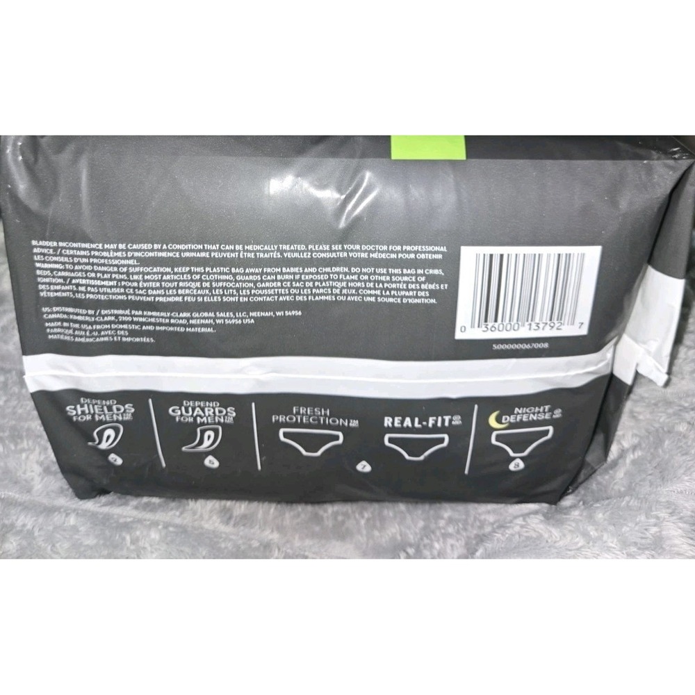 Depend Men's Incontinence Bladder Control Guards, Maximum Absorbency, 52 Count - Picture 4 of 6
